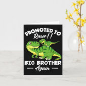 Promoted To Big Brother Again Dinosaur Lover Gift  Kaart (Gele Bloem)