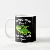 Promoted To Big Brother Again Dinosaur Lover Gift Koffiemok (Links)