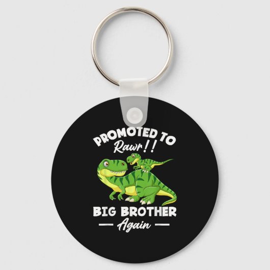 Promoted To Big Brother Again Dinosaur Lover Gift  Sleutelhanger (Voorkant)