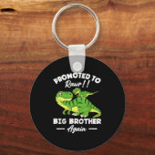 Promoted To Big Brother Again Dinosaur Lover Gift  Sleutelhanger (Voorkant)