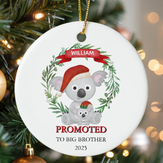 Promoted to Big Brother Custom Koala Siblings  Keramisch Ornament