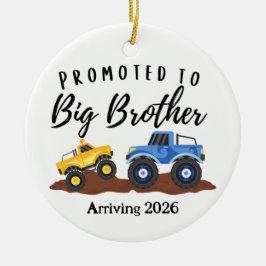 Promoted to Big Brother Dump Truck Keramisch Ornament