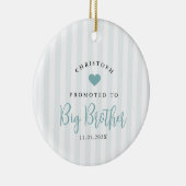 Promoted to Big Brother Photo Year Heart Keepsake  Keramisch Ornament (Rechts)