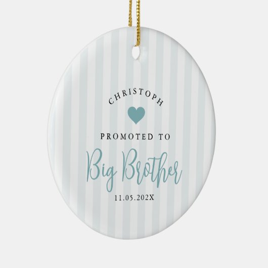 Promoted to Big Brother Photo Year Heart Keepsake  Keramisch Ornament (Rechts)