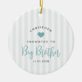 Promoted to Big Brother Photo Year Heart Keepsake  Keramisch Ornament (Voorkant)