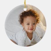 Promoted to Big Brother Photo Year Heart Keepsake  Keramisch Ornament (Achterkant)