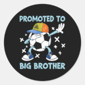 Promoted To Big Brother Soccer Design  Ronde Sticker (Voorkant)