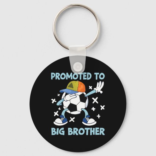 Promoted To Big Brother Soccer Design  Sleutelhanger (Voorkant)