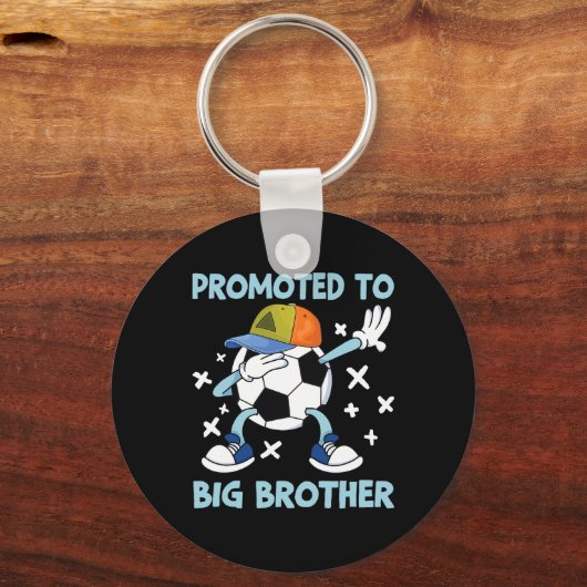Promoted To Big Brother Soccer Design  Sleutelhanger (Voorkant)