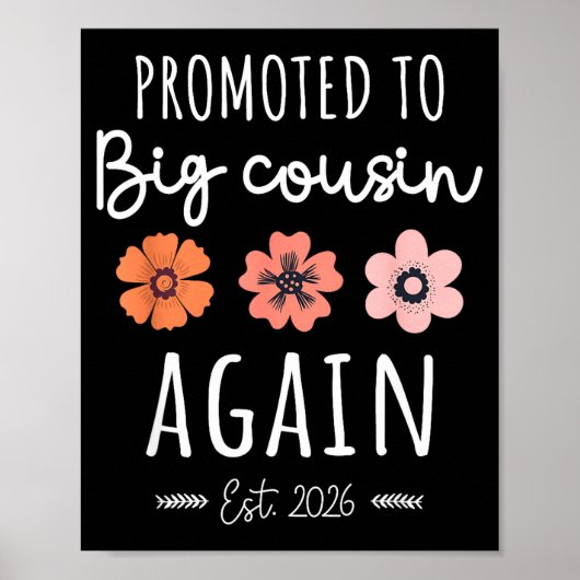 Promoted To Big Cousin Again 2026 2nd Pregnancy An Poster (Voorkant)