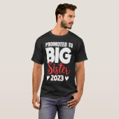Promoted to Big Sister 2023 T-shirt (Voorkant volledig)