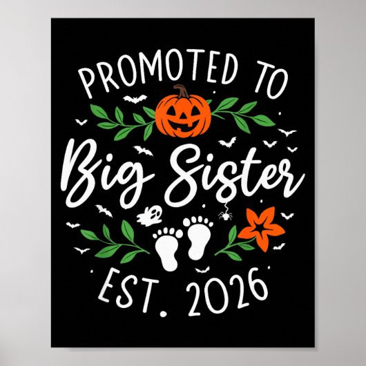 Promoted To Big Sister 2026 Pregnancy Announcement Poster (Voorkant)
