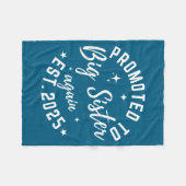 Promoted To Big Sister Again 2025 Pregnancy Announ Fleece Deken (Voorkant (Horizontaal))