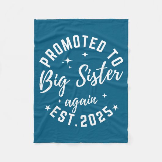 Promoted To Big Sister Again 2025 Pregnancy Announ Fleece Deken (Voorkant)
