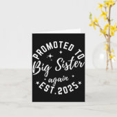 Promoted To Big Sister Again 2025 Pregnancy Announ Kaart (Gele Bloem)