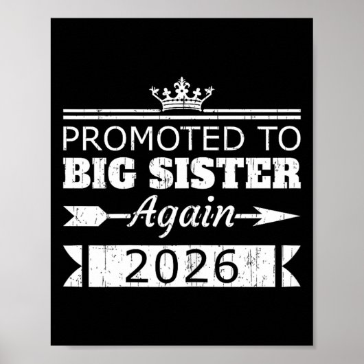 Promoted To Big Sister Again 2026 Big Sis Reveal  Poster (Voorkant)