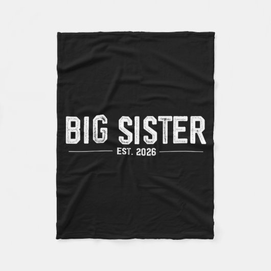 Promoted To Big Sister Est. 2026 Soon To Be Sister Fleece Deken (Voorkant)