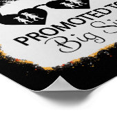 Promoted To Big Sister Leopard Girl Baby Announcem Poster (Hoek)