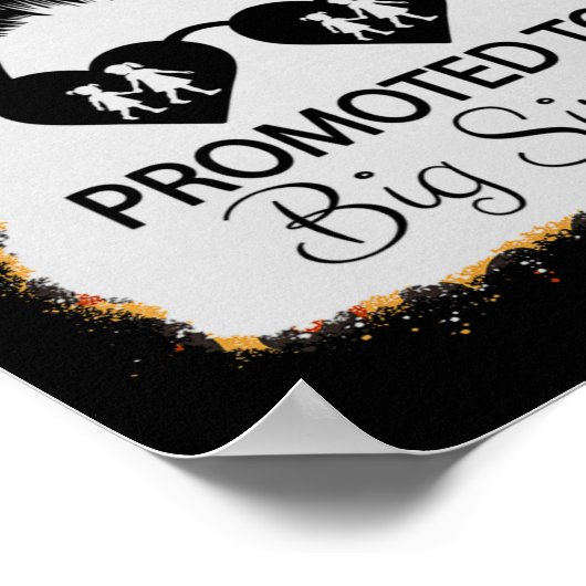 Promoted To Big Sister Leopard Girl Baby Announcem Poster (Hoek)