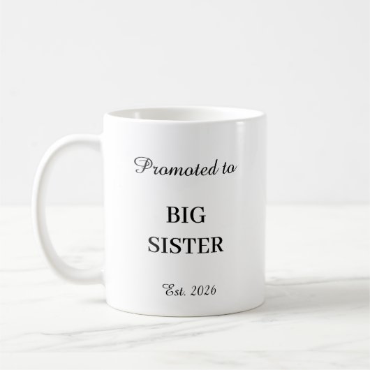 Promoted To Big Sister Mug Koffiemok (Links)