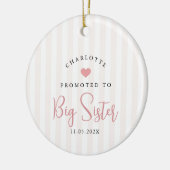 Promoted to Big Sister Photo Year Heart Keepsake Keramisch Ornament (Links)