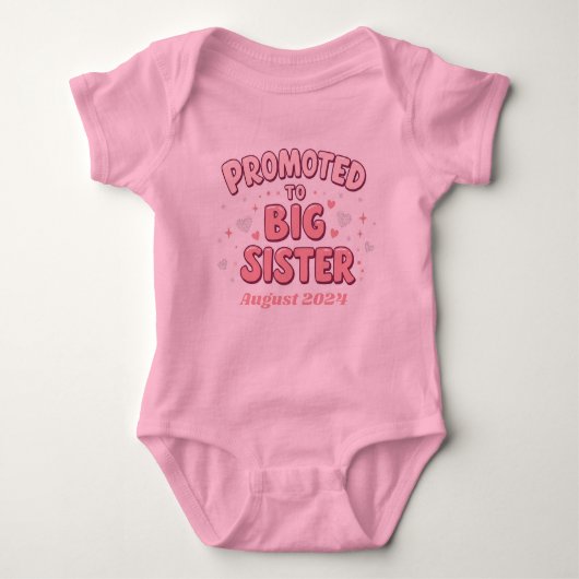 Promoted To Big Sister T-shirt (Voorkant)