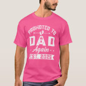 Promoted to Dad Again 2025 Baby aankondiging Sibli T-shirt (Voorkant)