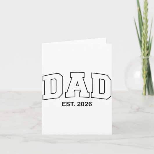 Promoted To Dad Est 2026 Daddy  Kaart (Voorkant)