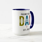 Promoted to Dad | Personalized First Father’s Day Mok (Voorkant rechts)