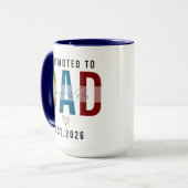 Promoted to Dad | Personalized First Father’s Day Mok (Voorkant links)