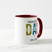 Promoted to Dad | Personalized First Father’s Day Mok (Voorkant rechts)