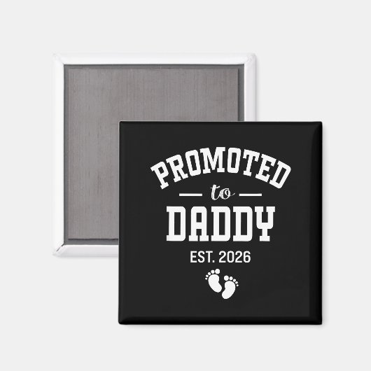 Promoted To Daddy 2026 First Time Dad Men  Magneet (Voorkant / Achterkant)