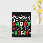 Promoted To Daddy Again Christmas Pregnancy Announ Kaart (Gele Bloem)