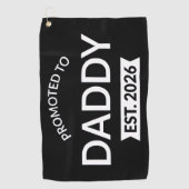 Promoted To Daddy Est. 2026 II Golfhanddoek (Voorkant)