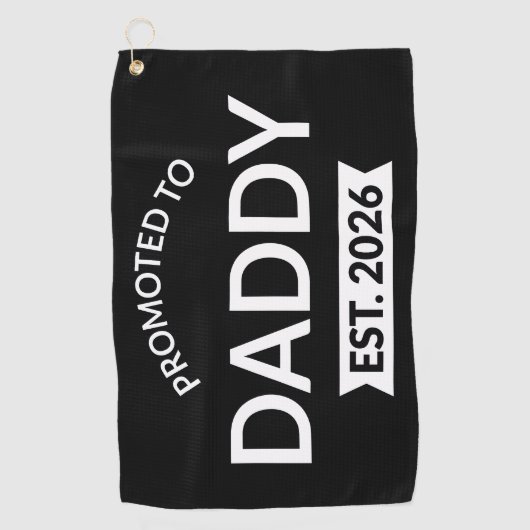 Promoted To Daddy Est. 2026 II Golfhanddoek (Voorkant)
