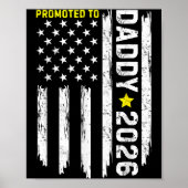 Promoted To Daddy Est 2026 Soon To Be Dad New Fath Poster (Voorkant)