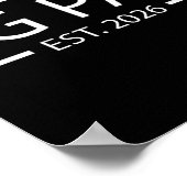 Promoted To G Pa Est 2026 Baby Announcement Cket  Poster (Hoek)