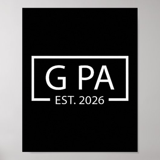 Promoted To G Pa Est 2026 Baby Announcement Cket  Poster (Voorkant)