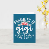Promoted To Gigi 2025 Flower First Time New Grandm Kaart (Gele Bloem)