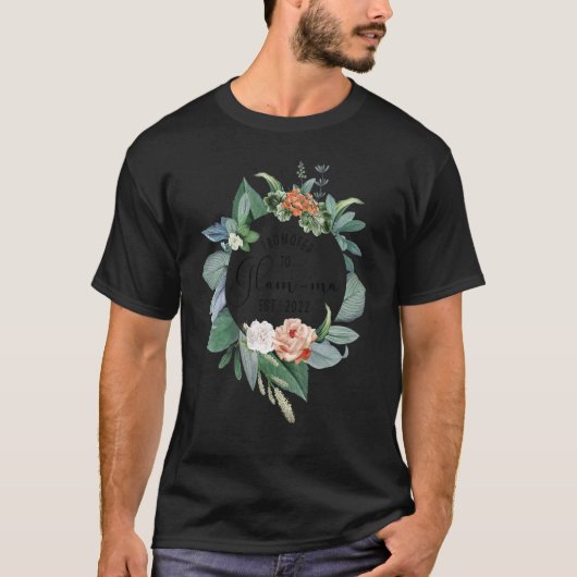 Promoted To Glam Ma Est 2022 Women Flower First Ti T-shirt (Voorkant)