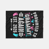 Promoted To Grammy Again Est 2026  Fleece Deken (Voorkant (Horizontaal))