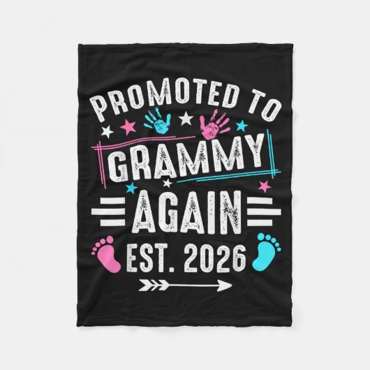 Promoted To Grammy Again Est 2026  Fleece Deken (Voorkant)
