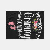 Promoted To Grammy Again Shirt Flower New Grammy Fleece Deken (Voorkant (Horizontaal))