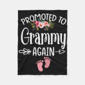 Promoted To Grammy Again Shirt Flower New Grammy  Fleece Deken (Voorkant)