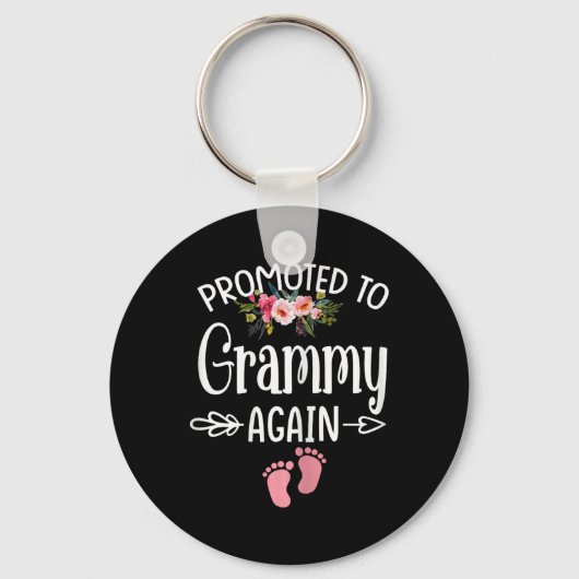 Promoted To Grammy Again Shirt Flower New Grammy  Sleutelhanger (Voorkant)