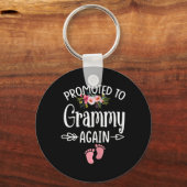 Promoted To Grammy Again Shirt Flower New Grammy  Sleutelhanger (Voorkant)