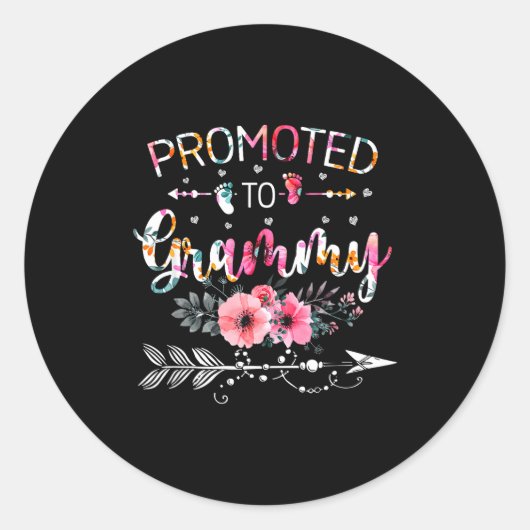 Promoted To Grammy Announcement Funny New Grammy M Ronde Sticker (Voorkant)