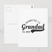 Promoted to Grandad 2026 Briefkaart (Voorkant / Achterkant)