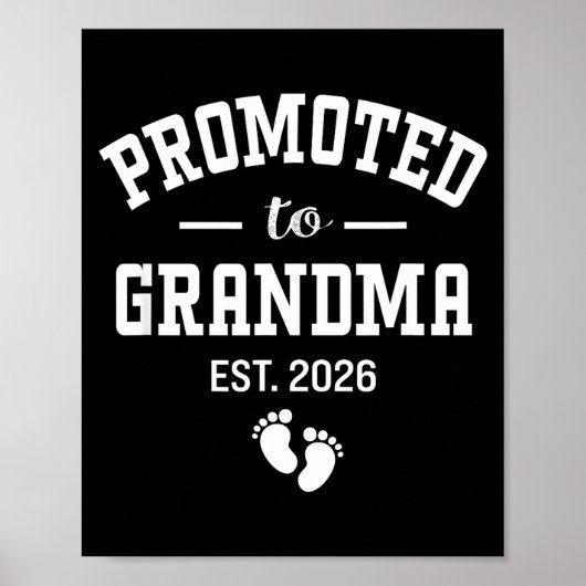 Promoted To Grandma 2026 First Time Grandmother Wo Poster (Voorkant)