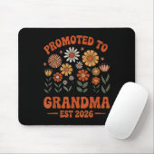 Promoted To Grandma 2026 Grandma 2026 Floral Retro Muismat (Met muis)